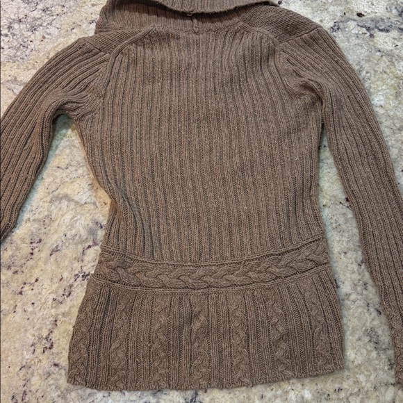 Old Navy Lambs wool blend open cowl neck sweater - Picture 4 of 11